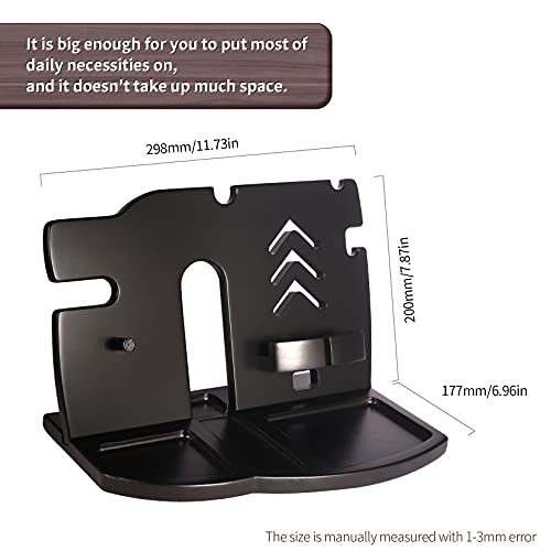 Foonii-Men-Phone-Docking-StationNightstand-Organizer-with-Wireless-Charging-PersonalizedWood-Bedside-Desk-AccessoriesUnique-Mens-Gift-for-Husband-Anniversary-Birthday-from-Wife-Black