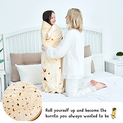 CASOFU-Burritos-Blanket-Double-Sided-Giant-Flour-Tortilla-Throw-Blanket-Novelty-Tortilla-Blanket-for-Your-Family-285-GSM-Soft-and-Comfortable-Flannel-Taco-Blanket-for-Adults-Beige-71-inches