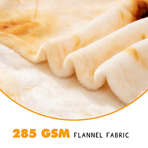 CASOFU-Burritos-Blanket-Double-Sided-Giant-Flour-Tortilla-Throw-Blanket-Novelty-Tortilla-Blanket-for-Your-Family-285-GSM-Soft-and-Comfortable-Flannel-Taco-Blanket-for-Adults-Beige-71-inches