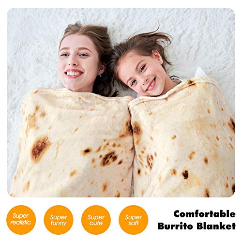 CASOFU-Burritos-Blanket-Double-Sided-Giant-Flour-Tortilla-Throw-Blanket-Novelty-Tortilla-Blanket-for-Your-Family-285-GSM-Soft-and-Comfortable-Flannel-Taco-Blanket-for-Adults-Beige-71-inches