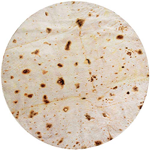 CASOFU-Burritos-Blanket-Double-Sided-Giant-Flour-Tortilla-Throw-Blanket-Novelty-Tortilla-Blanket-for-Your-Family-285-GSM-Soft-and-Comfortable-Flannel-Taco-Blanket-for-Adults-Beige-71-inches