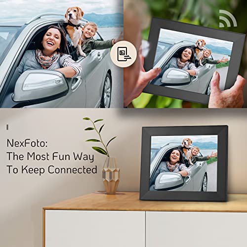 NexFoto-Smart-WiFi-Digital-Picture-Frame-16GB-Memory-Electronic-Photo-Frame-with-IPS-Touch-Screen-Share-Photos-Videos-via-Easy-to-Use-App-Gift-for-Grandparents-Knight-Black