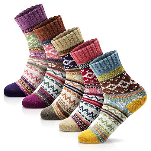 Women-Socks-Gift-for-Mom-Winter-Women-Gifts-for-Women-Socks-Warm-Thick-Soft-Wool-Socks-Christmas-Socks-Cozy-Crew-Socks