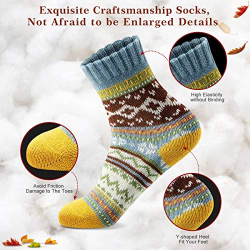 Women-Socks-Gift-for-Mom-Winter-Women-Gifts-for-Women-Socks-Warm-Thick-Soft-Wool-Socks-Christmas-Socks-Cozy-Crew-Socks